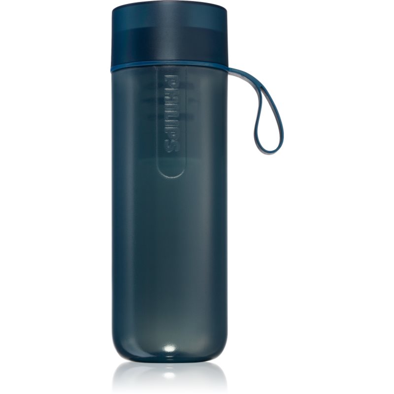 Philips AquaShield GoZero Fitness filtračná fľaša farba Dark Blue 590 ml