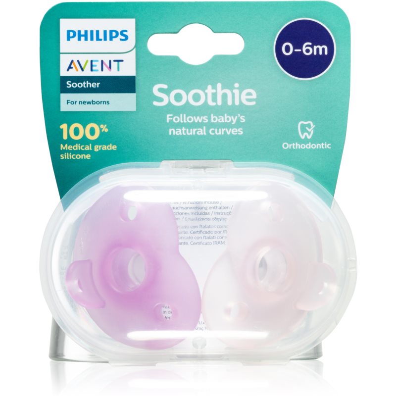 Philips Avent Soother For Newborns 0-6 m cumlík Pink 2 ks
