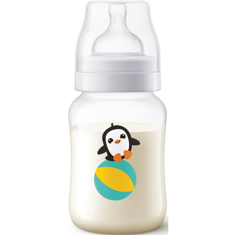 Philips Avent Anti-colic kūdikių buteliukas apsaugantis nuo dieglių Penguin 260 ml