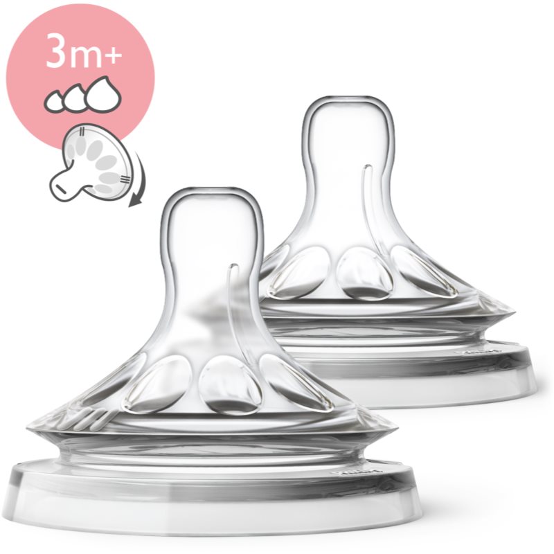 Philips Avent Natural Variable Flow Teats присоска для пляшки Variable Flow 3m+ 2 кс