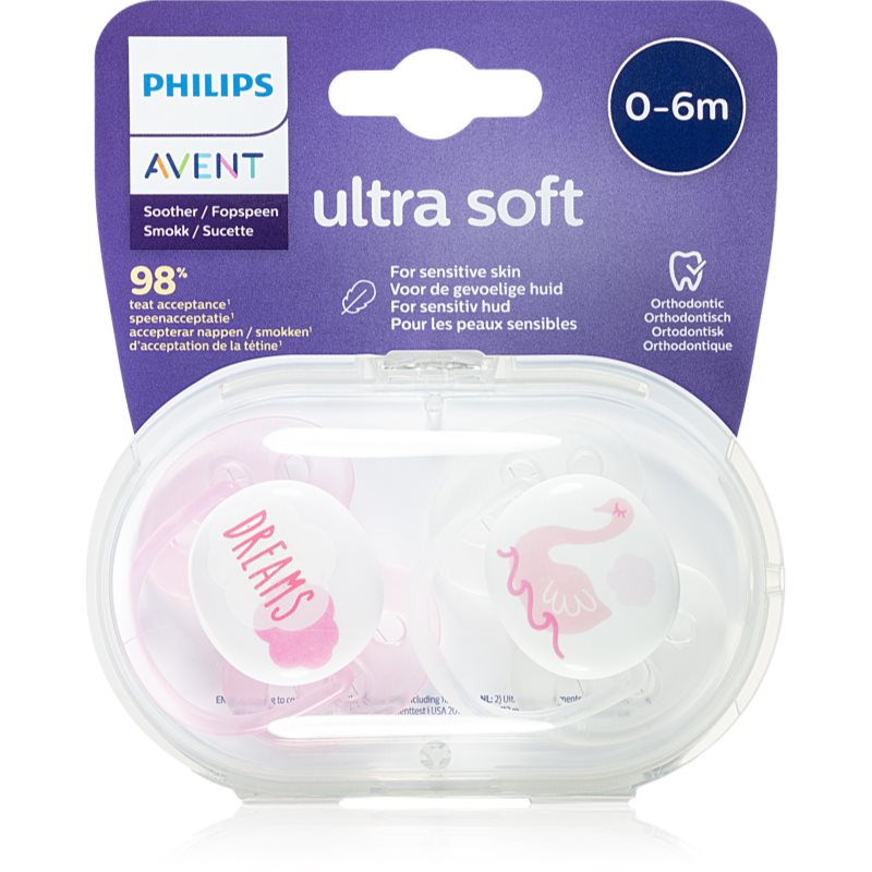 

Philips Avent Soother Ultra Soft 0 - 6 m пустушка Girl Dreams