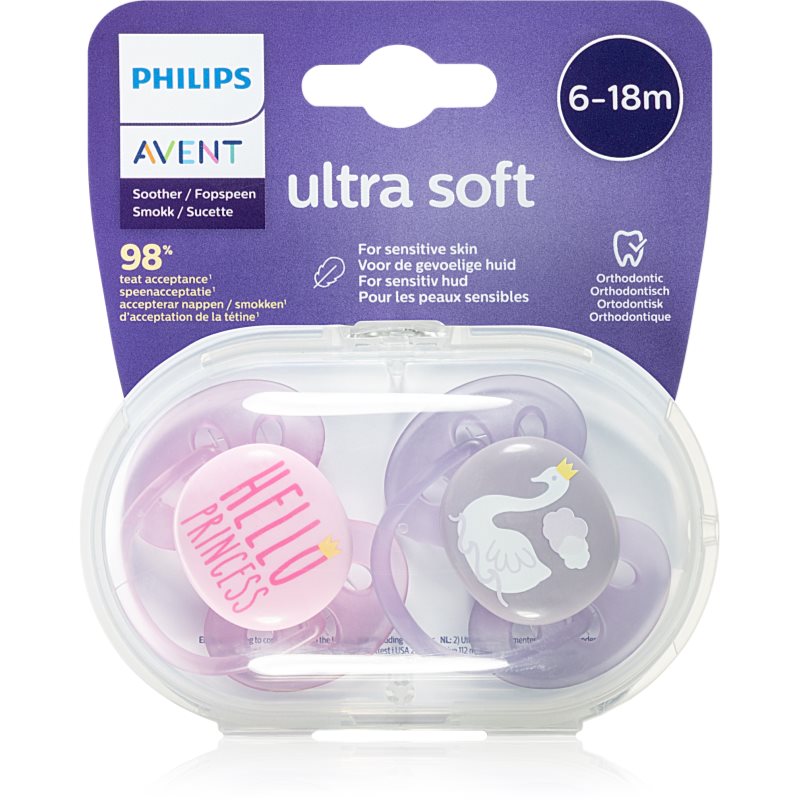 

Philips Avent Soother Ultra Soft 6 - 18 m пустушка Mix Girl