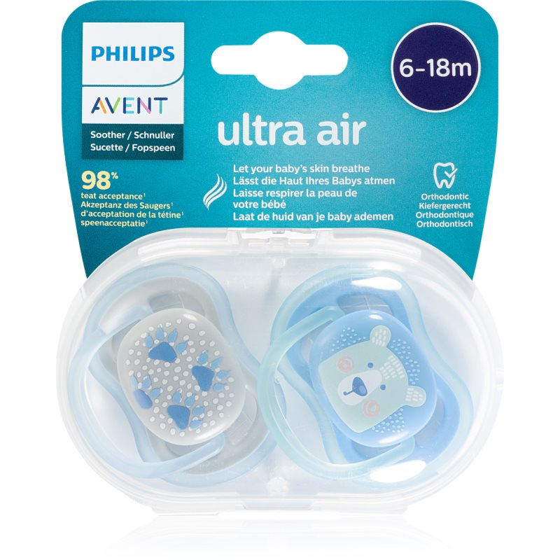 

Philips Avent Soother Ultra Air 6-18 m пустушка Paw/Bear