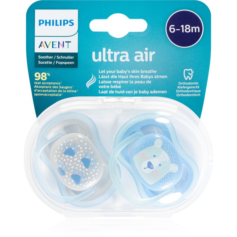 

Philips Avent Soother Ultra Air 6-18 m пустушка Paw/Bear