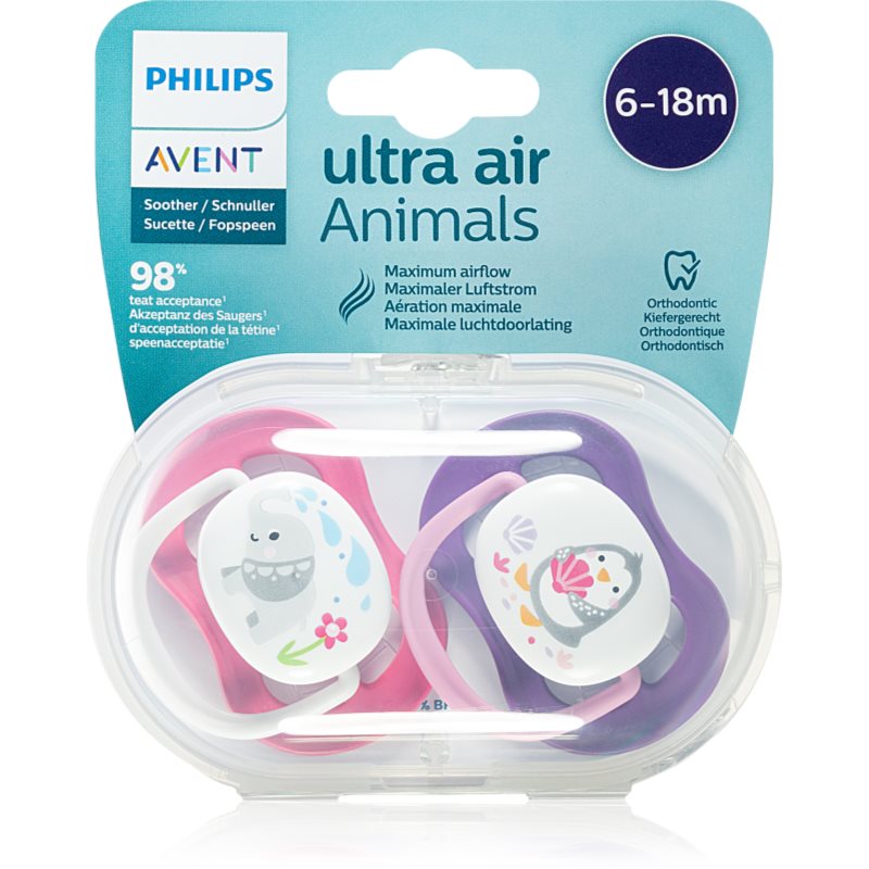 

Philips Avent Ultra Air 6-18 m пустушка Animal Girl