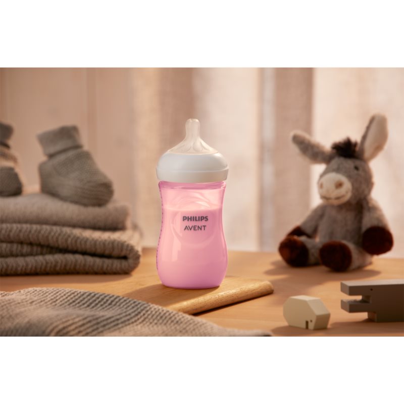 Philips Avent Natural Response 1 M+ Baby Bottle Pink 260 Ml