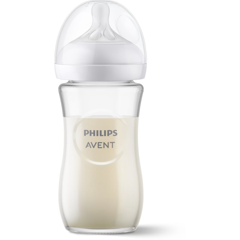 Philips Avent Natural Response Glass Baby Bottle 1 M+ 240 Ml