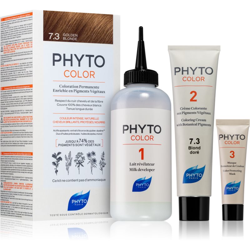 Phyto Color фарба для волосся без аміаку відтінок 7.3 Golden Blonde