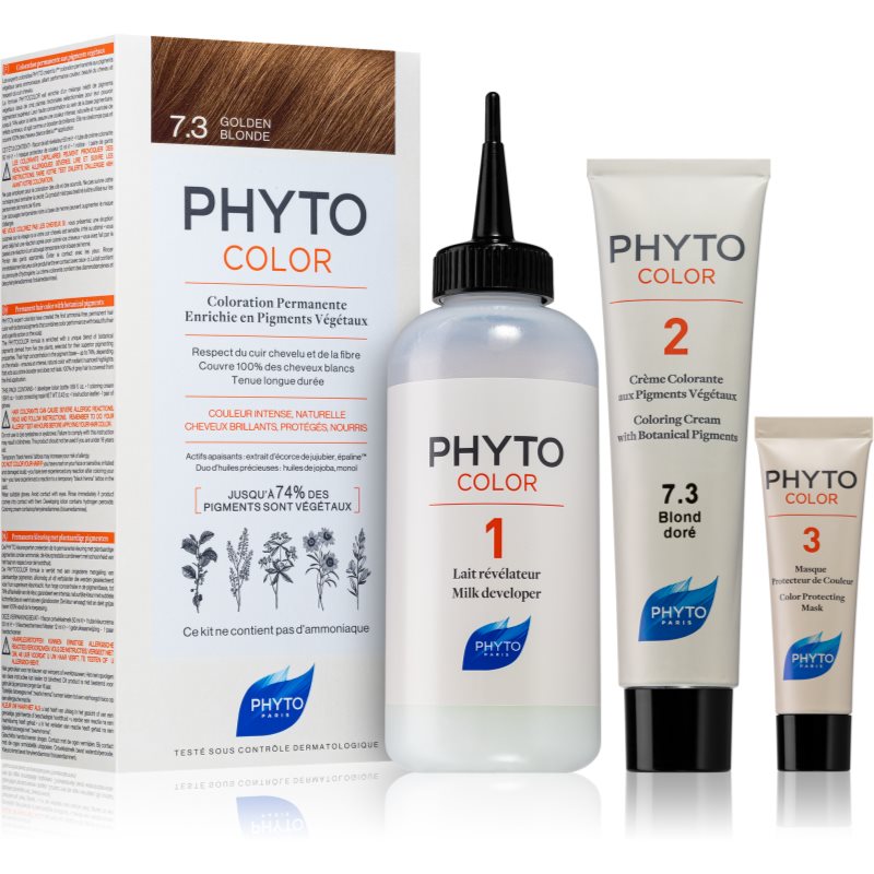 Phyto Color barva za lase brez amoniaka odtenek 7.3 Golden Blonde