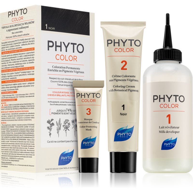 Phyto Color Hair Color Ammonia - Free Shade 1 Noir