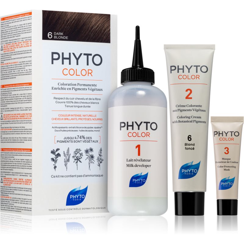 E-shop Phyto Color barva na vlasy bez amoniaku odstín 6 Dark Blonde 1 ks