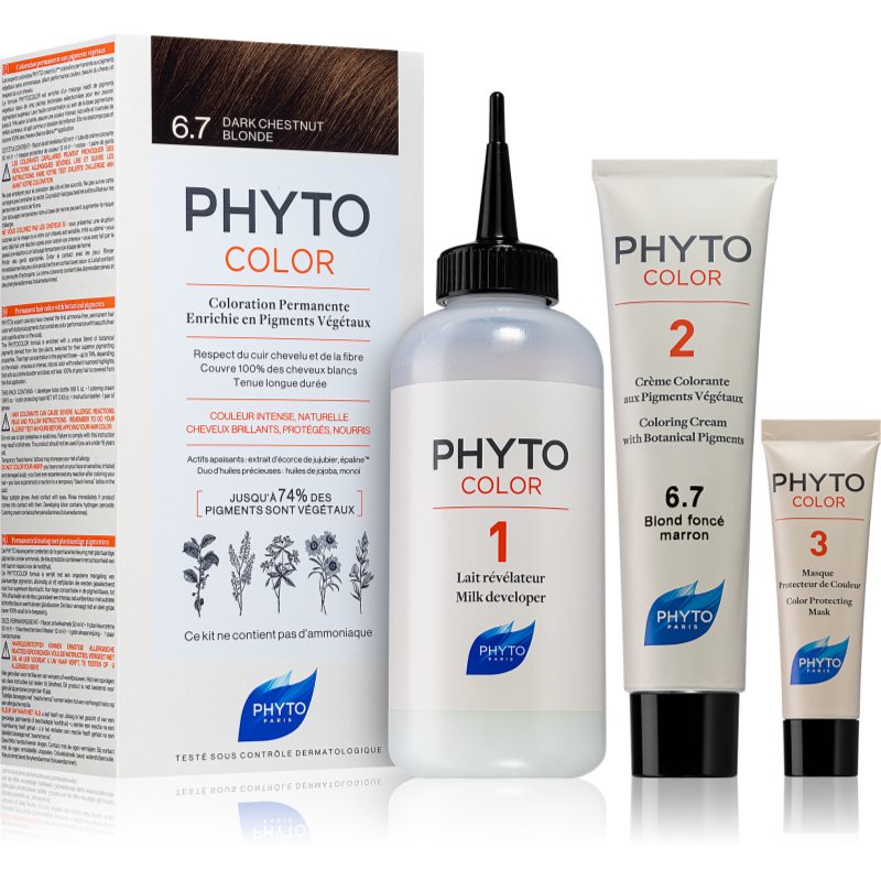 

Phyto Color фарба для волосся без аміаку відтінок 6.7 Dark Chestnut Blonde