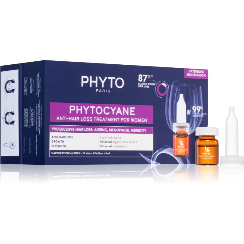 Phyto Phytocyane Anti-Hair Loss Treatment For Women gezielte Pflege gegen Haarausfall für Damen 12x5 ml