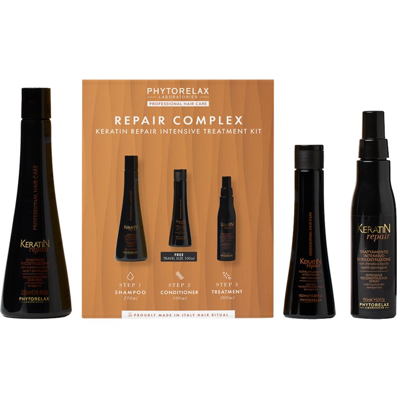 Phytorelax Laboratories Keratin Repair Geschenkset für sanfteres Haar und die Regenerierung von beschädigtem Haar