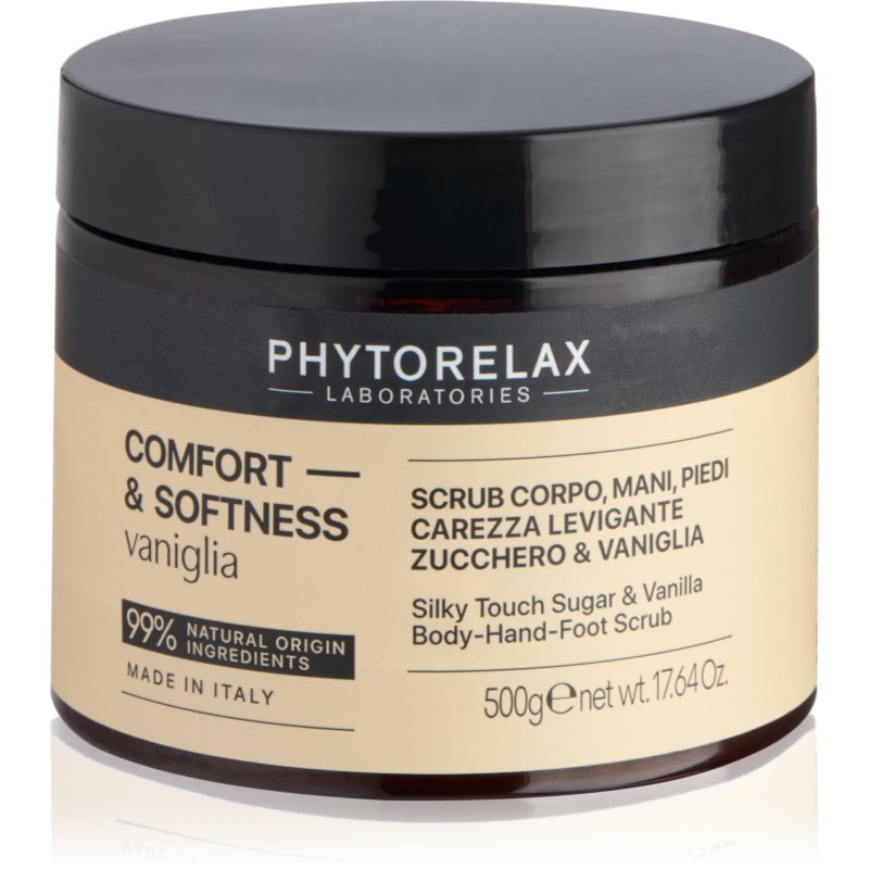 Phytorelax Laboratories Comfort & Softness Vanilla vyhladzujúci peeling na ruky, nohy a telo 500 ml
