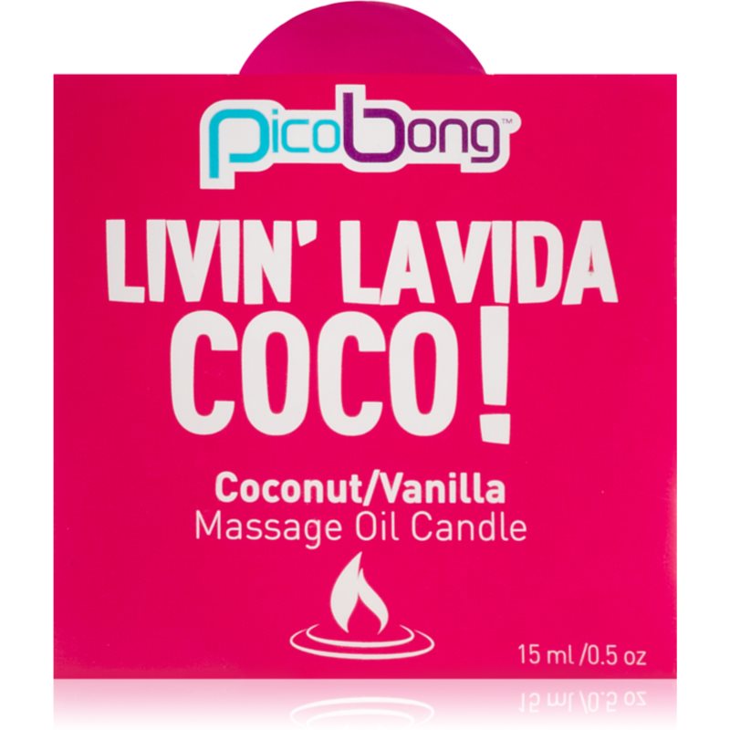 Pico Bong Massage Oil Candle Coconut & Vanilla Bougie De Massage 15 Ml