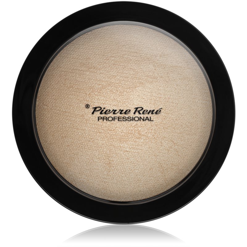 Pierre René Face Highlighting Powder profesionalų lygio švytėjimo suteikianti presuota pudra atspalvis 01 Glazy Look 12 g