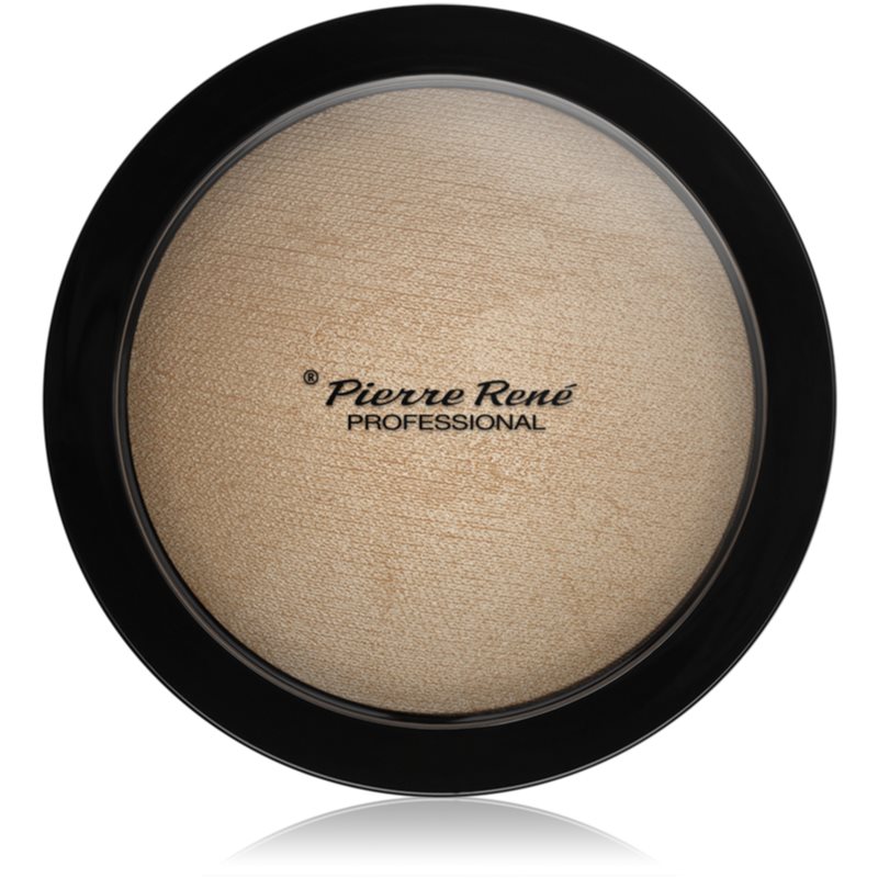 Pierre René Face Highlighting Powder profesionalų lygio švytėjimo suteikianti presuota pudra atspalvis 02 Shiny Touch 12 g