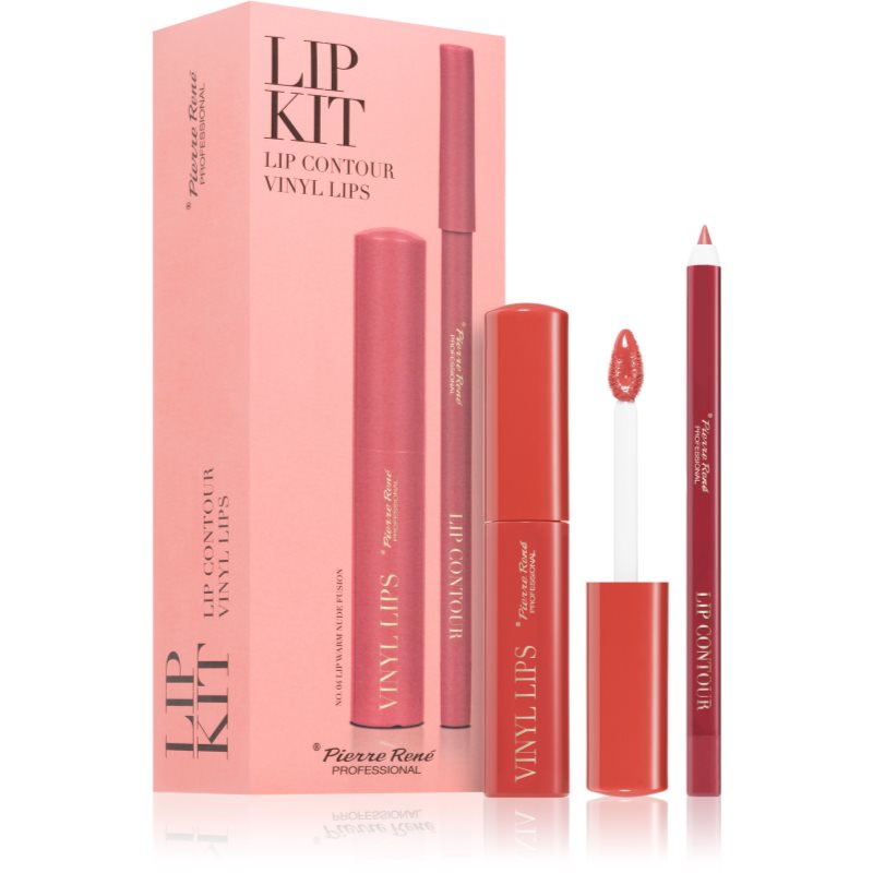 Pierre René Professional Lip Kit подарунковий набір для губ 04 Warm Nude Fusion 2 кс