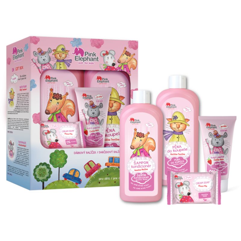 Pink Elephant Girls darilni set Mouse Mia za otroke