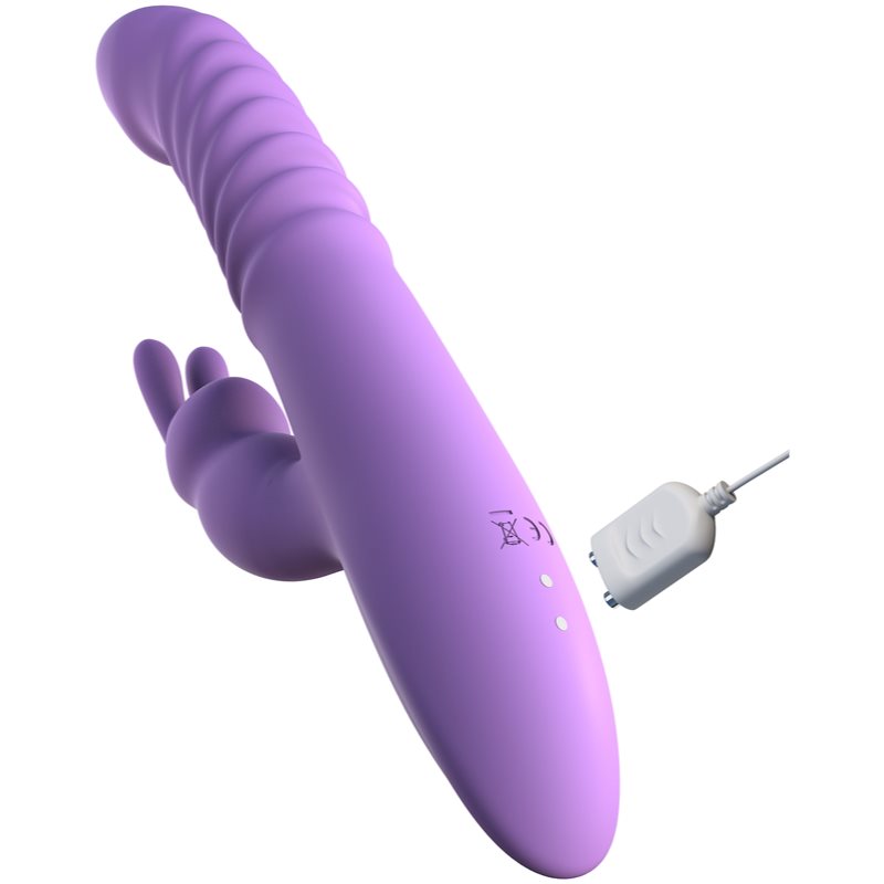 Pipedream Fantasy For Her Thrusting Silicone Rabbit Vibromasseur Muni D’un Stimulateur Clitoridien 23,5 Cm