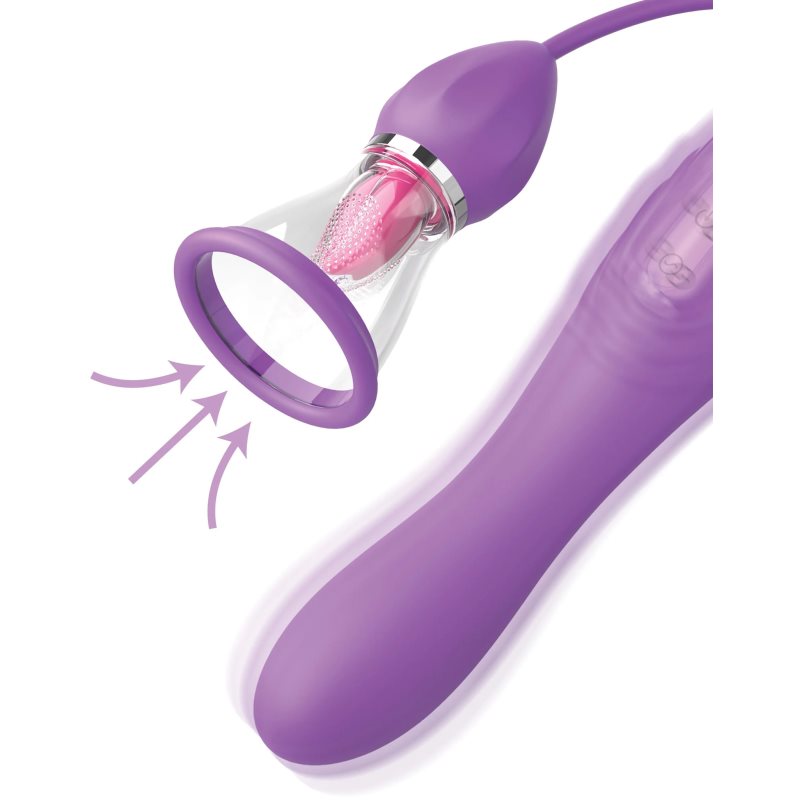 Pipedream Fantasy For Her Ultimate Pleasure Max vibrátor se stimulátorem klitorisu s pumpičkou 22.9 cm (obrázek 3)