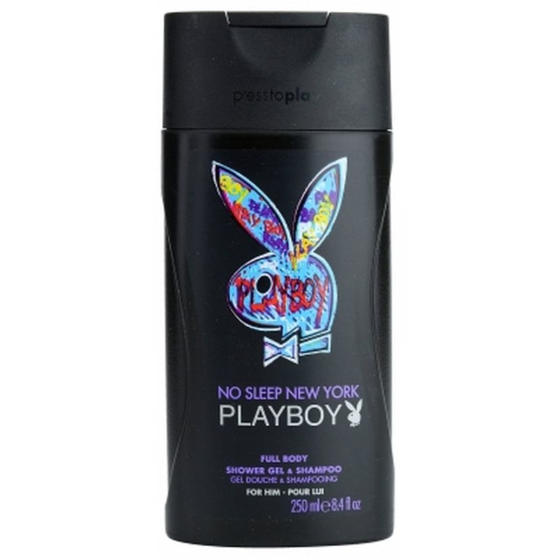 Playboy No Sleep New York dušo želė ir šampūnas „du viename“ vyrams 250 ml