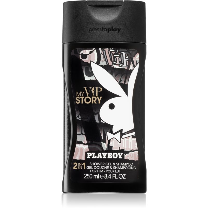 Playboy My VIP Story dušo želė ir šampūnas „du viename“ vyrams 250 ml