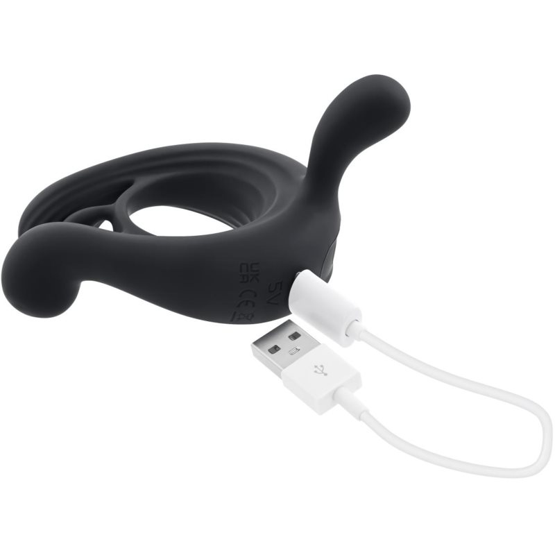 Playboy Toys Pleasure Triple Play Black kroužek na penis vibrační 1 ks (obrázek 5)
