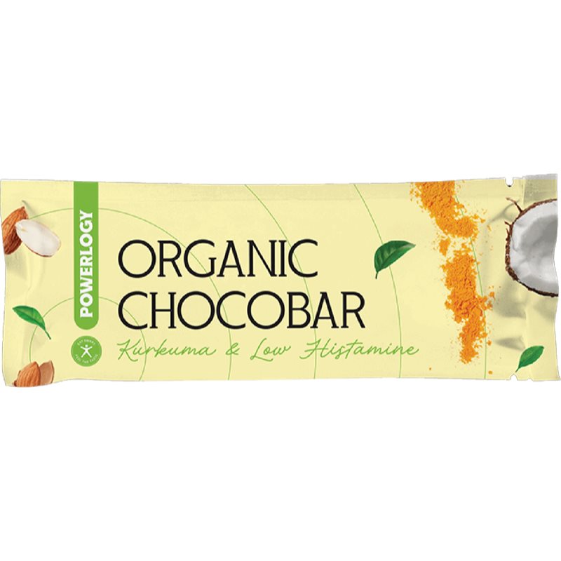 Powerlogy Chocobar Kurkuma čokoládová tyčinka vegan 50 g