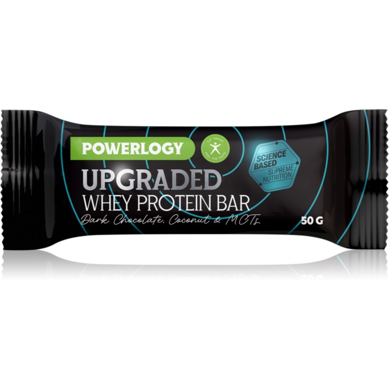 Powerlogy Upgraded Whey Protein Bar proteinová tyčinka s čokoládou příchuť Dark Chocolate 50 g