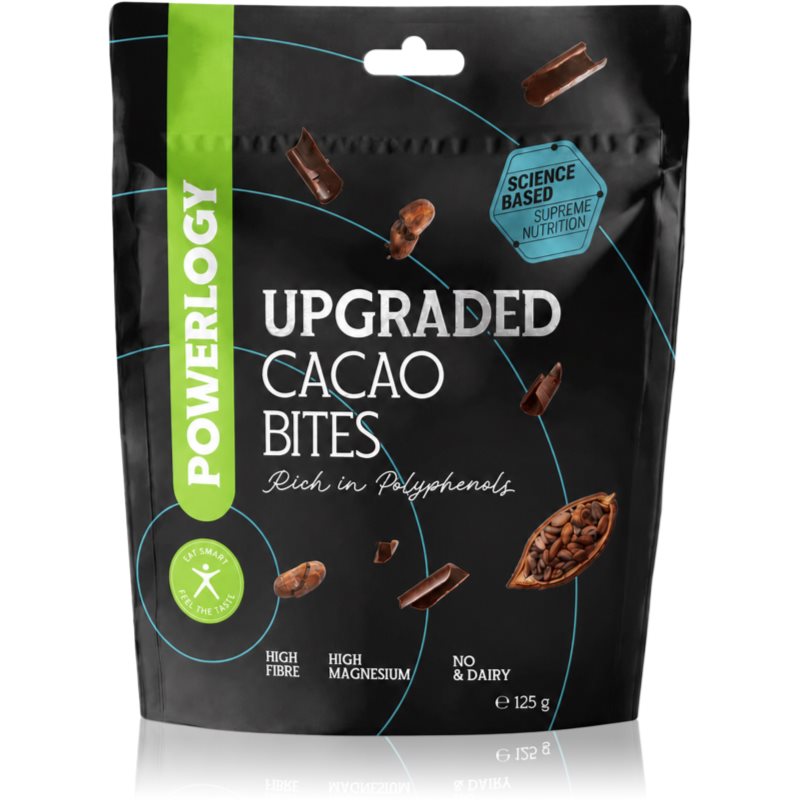 Powerlogy Upgraded Cacao Bites kakaové boby v čokoládě 100 g