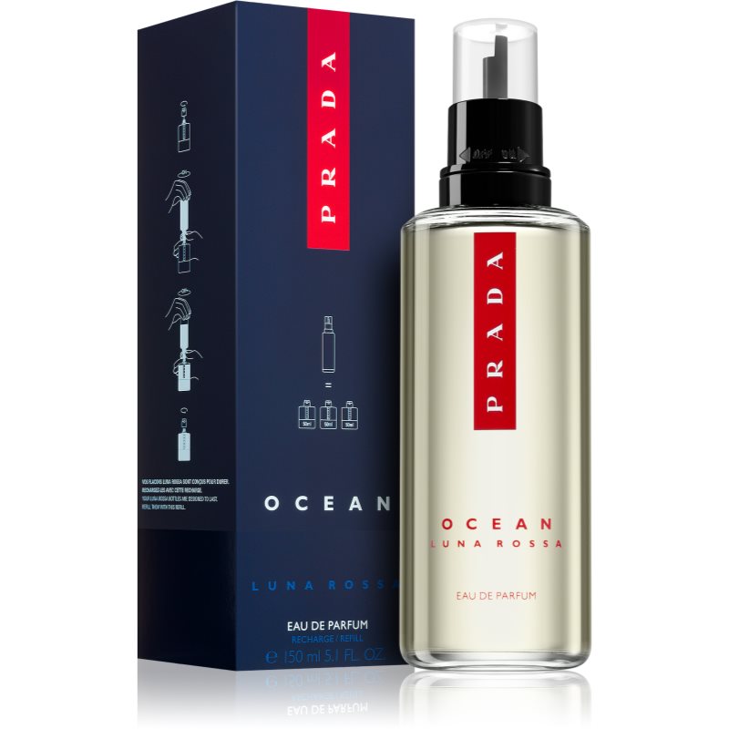 Prada Luna Rossa Ocean eau de parfum refill for men 150 ml