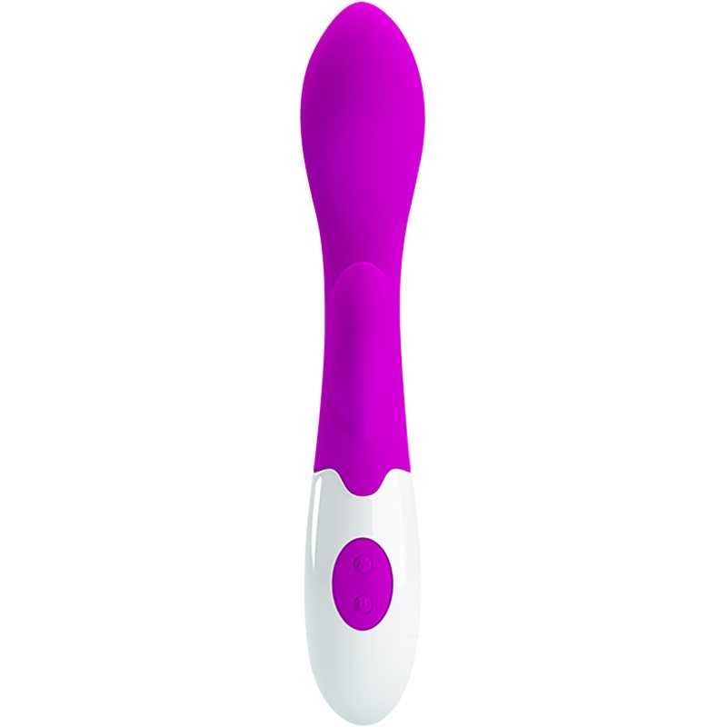 PRETTY LOVE Brighty vibrátor se stimulátorem klitorisu na baterie 20 cm (obrázek 3)