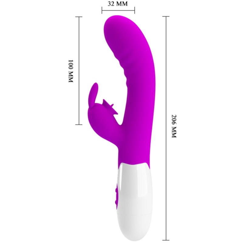 PRETTY LOVE Cerberus vibrátor se stimulátorem klitorisu na baterie 20.5 cm (obrázek 4)