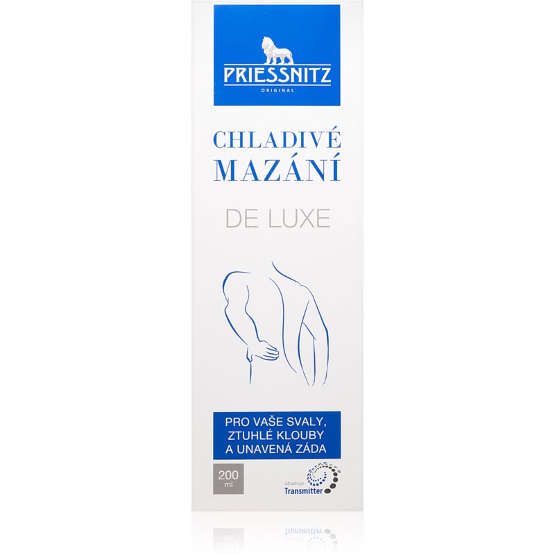 Priessnitz Cooling gel De Luxe vėsinamasis masažo gelis raumenims ir sąnariams 200 ml