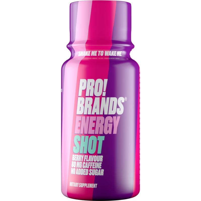 PRO!BRANDS Energy Shot podpora športového výkonu príchuť Berry 60 ml