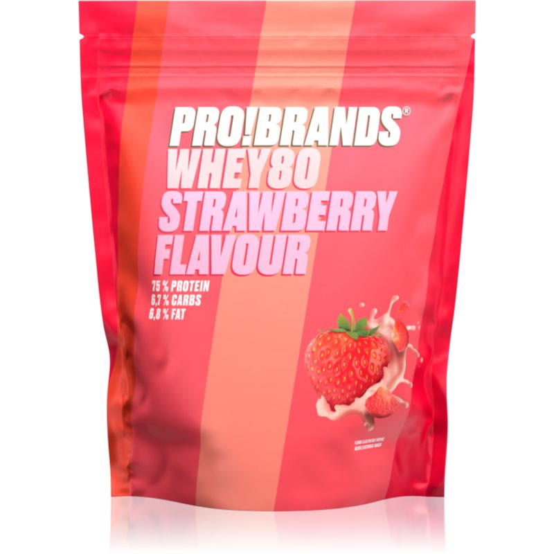 E-shop PRO!BRANDS Whey80 Protein syrovátkový protein příchuť Strawberry 500 g