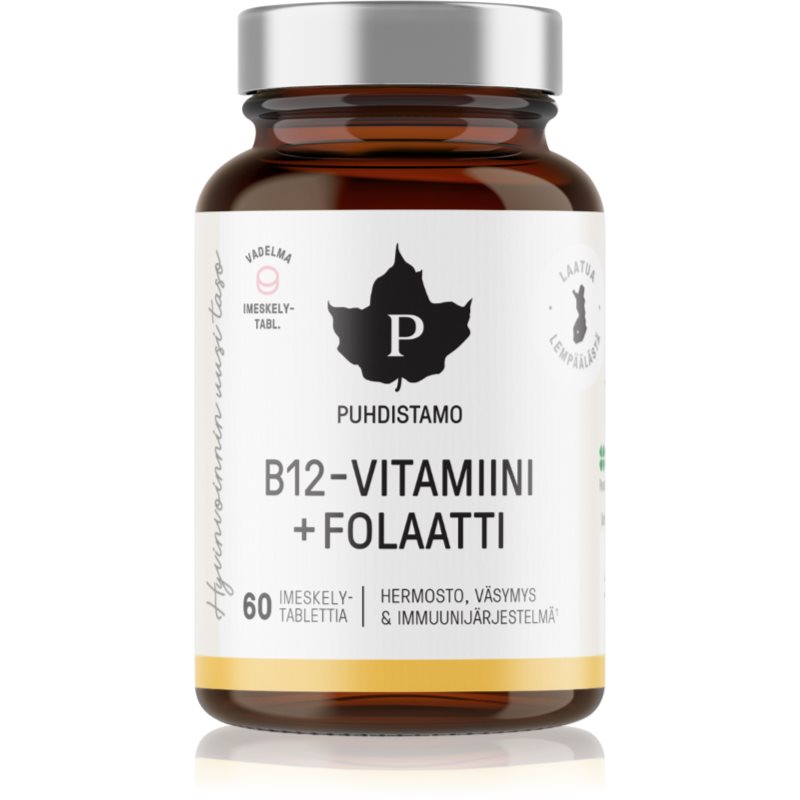 Puhdistamo Vitamin B12 Folate malina 60 pastilek koupíte na Notino.cz