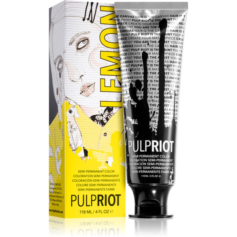 Pulp Riot Semi-Permanent Color pusiau ilgalaikiai plaukų dažai Lemon 118 ml