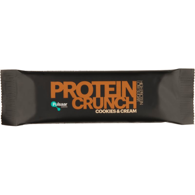 Pulsaar Protein Crunch Cookies & Cream proteinová tyčinka příchuť Cookies & Cream 55 g