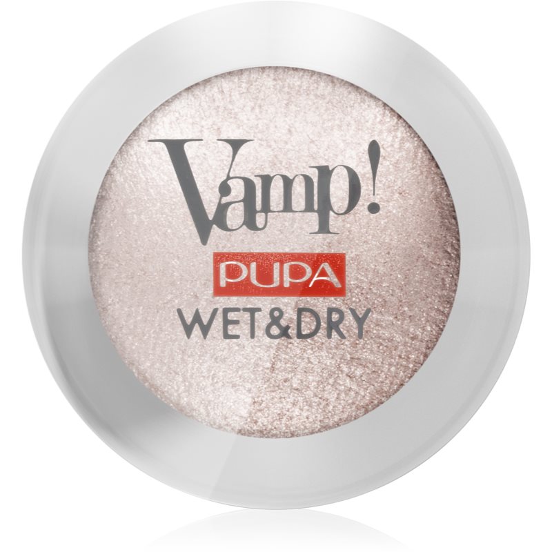 Pupa Vamp! Wet&Dry šlapiai ir sausai naudojami akių šešėliai perlų blizgesio atspalvis 200 Luminous Rose 1 g