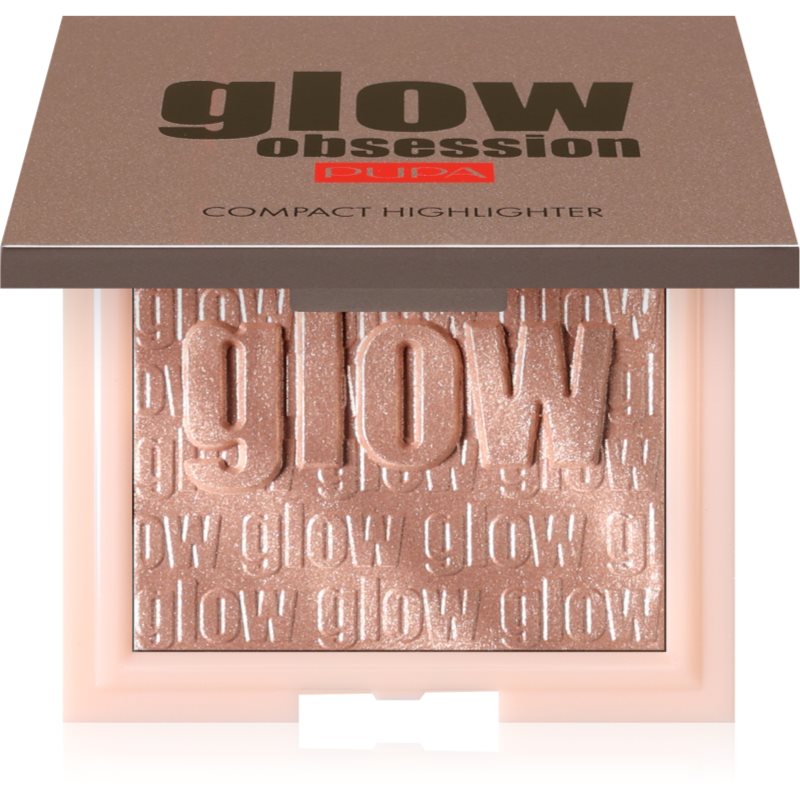PUPA Milano Glow Obsession kompaktný púdrový rozjasňovač odtieň 002 - Rose Gold 6 g