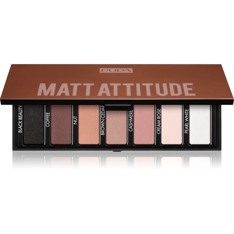 PUPA Milano Make-up Stories Compact Eyeshadow Palette paletka očných tieňov odtieň Matt Attitude 13.3 g
