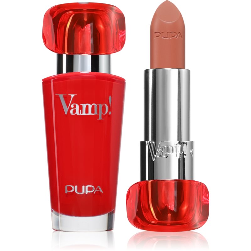 PUPA Milano Vamp! Luminous Lipstick rúž pre plné pery odtieň 106 Cappuccino 3.5 g