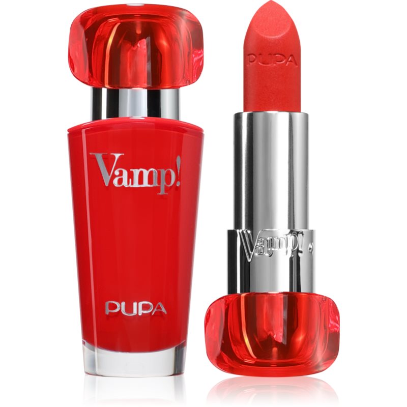 PUPA Milano Vamp! Luminous Lipstick rúž pre plné pery odtieň 304 Red Flame 3.5 g