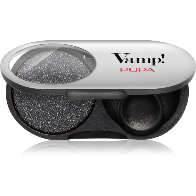 PUPA Milano Vamp! Radiant Baked Eyeshadow dlhotrvajúce žiarivé očné tiene odtieň 301 Frozen Black - METALLIC 1 g