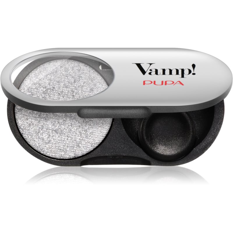 PUPA Milano Vamp! Radiant Baked Eyeshadow dlhotrvajúce žiarivé očné tiene odtieň 302 Pure Silver - METALLIC 1 g