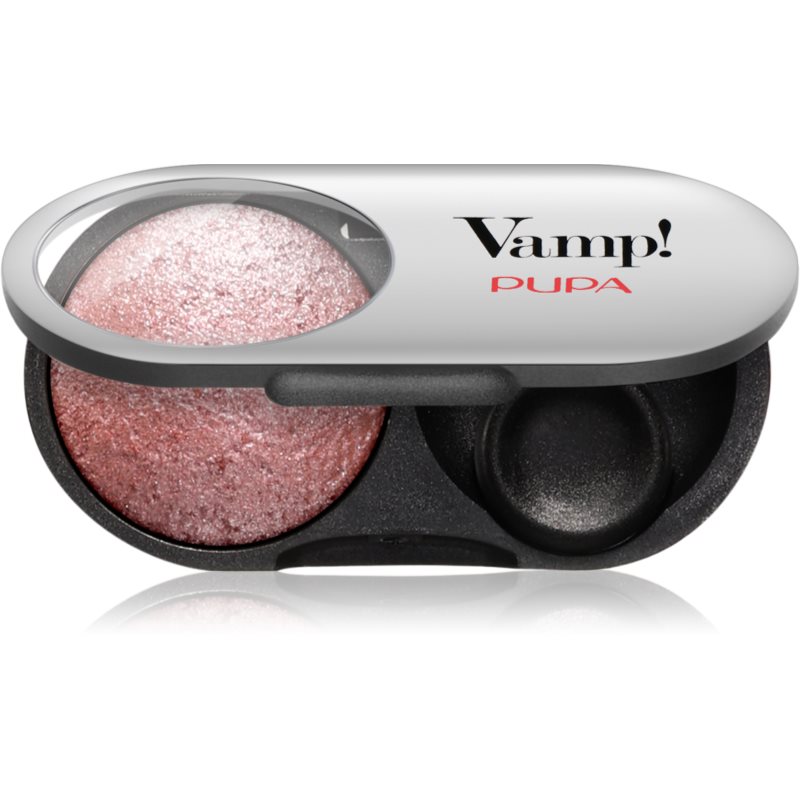 PUPA Milano Vamp! Radiant Baked Eyeshadow dlhotrvajúce žiarivé očné tiene odtieň 105 Eden Rose - WET & DRY 1 g