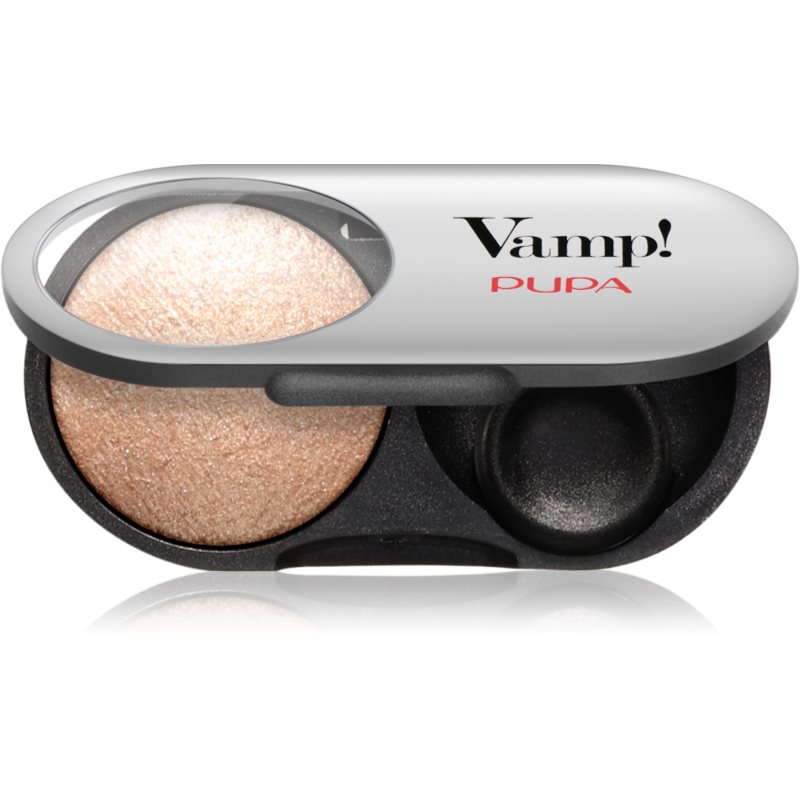 PUPA Milano Vamp! Radiant Baked Eyeshadow dlhotrvajúce žiarivé očné tiene odtieň 202 Precious Gold - WET & DRY 1 g